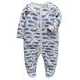 thumbnail image 1 of ATAIKU Infant Baby Boys' Sleep and Play Footed Pajamas One-Piece Sleeper Button Romper Jumpsuit Cotton PJs For Newborn, 1 of 8