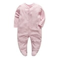 thumbnail image 1 of ATAIKU Infant Baby Girls' Sleep and Play Footed Pajamas One-Piece Sleeper Button Romper Jumpsuit Cotton PJs For Newborn, 1 of 10