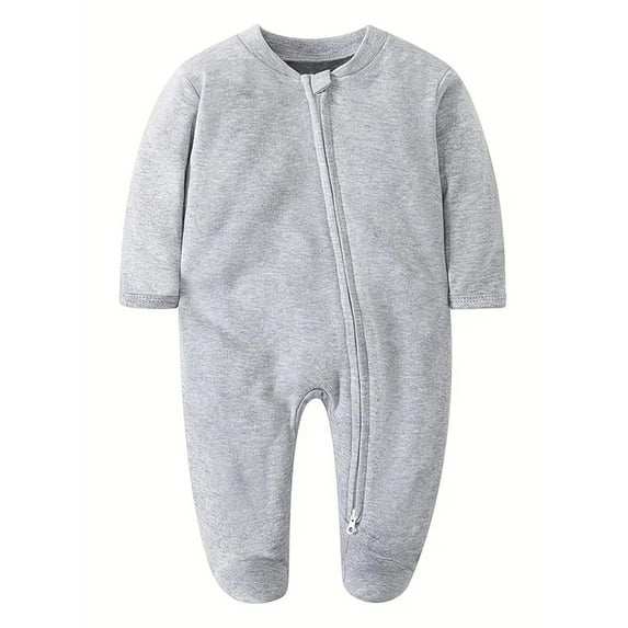 SXIMEE Infant Unisex Baby Boys' Sleep and Play Footed Pajamas, 2 Way Zipper with Mitten Cuffs One-Piece Sleeper Cotton PJs For Newborn Girls