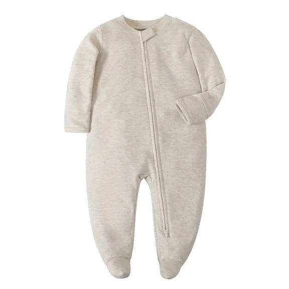 SXIMEE Infant Unisex Baby Boys' Sleep and Play Footed Pajamas, 2 Way Zipper with Mitten Cuffs One-Piece Sleeper Cotton PJs For Newborn Girls