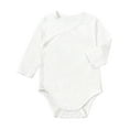 thumbnail image 1 of SXIMEE Rayon Made From Bamboo Material Unisex Baby Long Sleeve Side-snap Kimono Bodysuits with Mitten Cuffs for Newborn Infant, 1 of 12