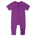 thumbnail image 1 of SXIMEE Rayon Made from Bamboo Unisex Baby Pajamas, Summer Short Sleeve Footless Rompers, 2 Way Zipper Sleeper, 1 of 7