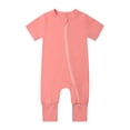 thumbnail image 1 of SXIMEE Rayon Made from Bamboo Unisex Baby Pajamas, Summer Short Sleeve Footless Rompers, 2 Way Zipper Sleeper, 1 of 4