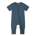 thumbnail image 1 of SXIMEE Rayon Made from Bamboo Unisex Baby Pajamas, Summer Short Sleeve Footless Rompers, 2 Way Zipper Sleeper, 1 of 5