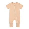 thumbnail image 1 of SXIMEE Rayon Made from Bamboo Unisex Baby Pajamas, Summer Short Sleeve Footless Rompers, 2 Way Zipper Sleeper, 1 of 7