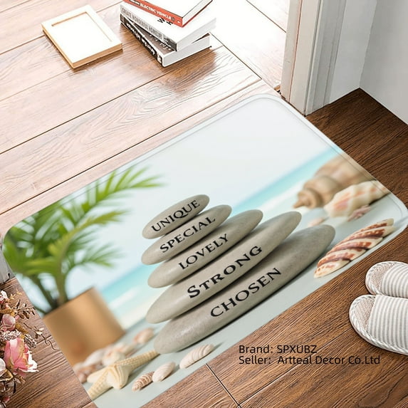 SXPUBZ Unique Special Lovely Strong Chosen Non Slip Flannel Floor Mat for Bathroom Kitchen Bedroom Decor 16x24 inch