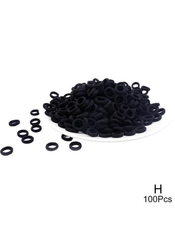 SXRC Baby Hair Ties,Cotton Toddler Soft Hair Ties for Baby Girls, Elastic Hair Bands Ponytail Holder,Small Rubber Bands for Kids Baby Girls Pack of 100pcs V8Z3