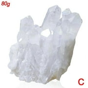 SXRC Natural White Crystal Quartz Cluster,30/80g Natural Rock Specimen Geode Stone, Healing Rock Crystal Clear Quartz Cluster,Irregular Health Healing Gemstone Specimen Home Decor P7U9