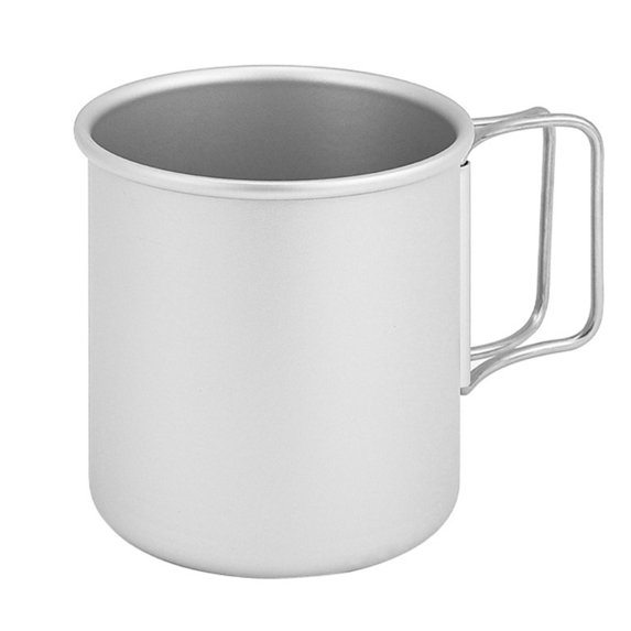SXS Kitchen Camping Drink Cups Folding Coffee Cup Tourist Tableware Outdoor Mug Aluminum Alloys Teas Cup Picnics Utensils (silver)