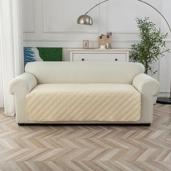 SXS Waterproof Couch Cover, Washable Couch Sofa Cover for Pets Friendly, Furniture Slipcover (Beige,100x198cm)