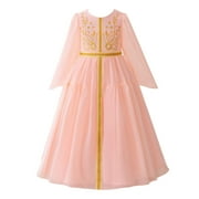 MQLKF 2024 New Dress Girl Dress Embroidered Abaya Long Sleeve Dress Fashionable Breathable Girls Dress
