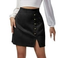 thumbnail image 1 of SXcggal Autumn And Winter Women's Solid Color Suede Skirt High Waist Metal Buckle Skirt Fashionable Comfortable Distinctive Women's Skirt, 1 of 4
