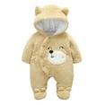 thumbnail image 1 of SXcggal Baby Fuzzy Jumpsuit Autumn And Winter Clothes Winter Thickened Boys And Girls Baby Crawling Clothes Out Wear Warm Clothes Cute Casual Fashionable Toddler Clothes Sets, 1 of 3
