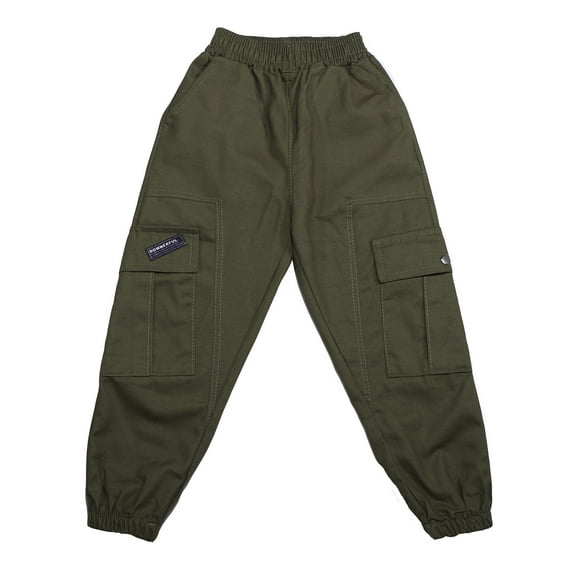 SXcggal Boys Kids Summer Casual Cargo Pants Solid Color Loose Sweatpants Trousers For Sports Activewear Fashionable Handsome Leisure Children Trousers