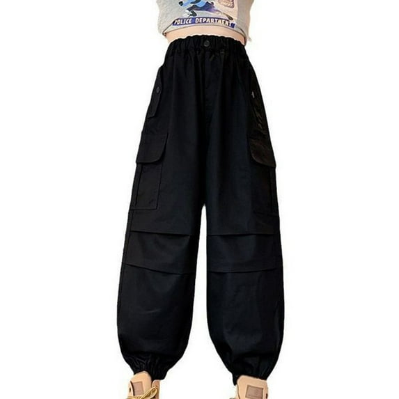 SXcggal Girls And Boy Overalls Spring And Autumn Girls Big Children's Casual Pants 2024 New Children's Loose Cargo Pants Autumn Clothing Fashionable Comfortable Long pants