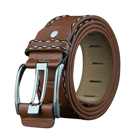 SXcggal Fashion Mens Leather Smooth Girdle Buckle Waistband Waistband Leisure Belt Strap Casual Stylish For Pants