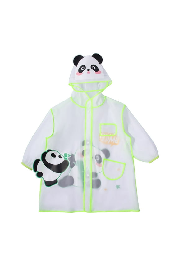 SXcggal Kid's Boys Girls Raincoat With School Bag And Hood s Children Cartoon Animals Printing Long Raincoat Rain Cape Lightweight Comfortable Casual Children Raincoat