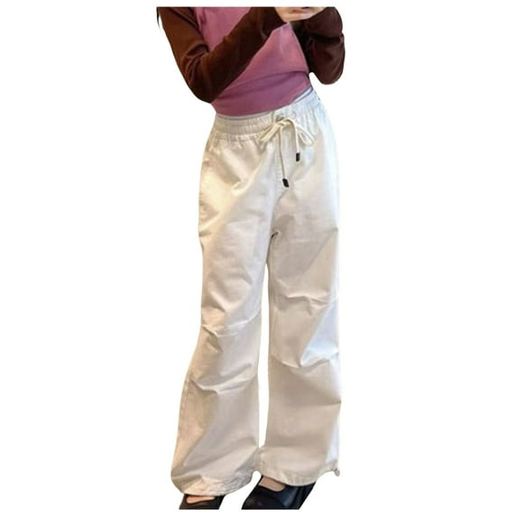 SXcggal Girls Kids Summer Casual Cargo Pants Solid Color Loose Sweatpants Trousers For Sports Activewear Cute Loose Cozy Girl Trousers