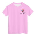 thumbnail image 1 of SXcggal Girls Short Sleeve Shirts Kids Summer Tops Crewneck Tees 3 13 Years Beautiful Cute Fashionable Girl Top, 1 of 5