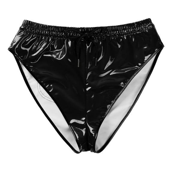 SXcggal High Gloss Leather Sexy Briefs Sexy Shorts Intellectual Breathable Women Bodysuit