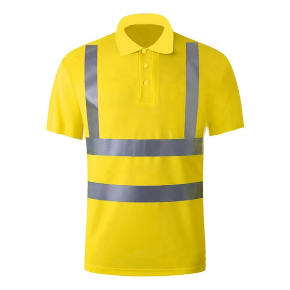 SXcggal High Visibility Sweatshirt For Men Pullover Hi Vis Hoodie Pullover Sweatshirt Reflective Short Sleeve Sweatshirt Tops