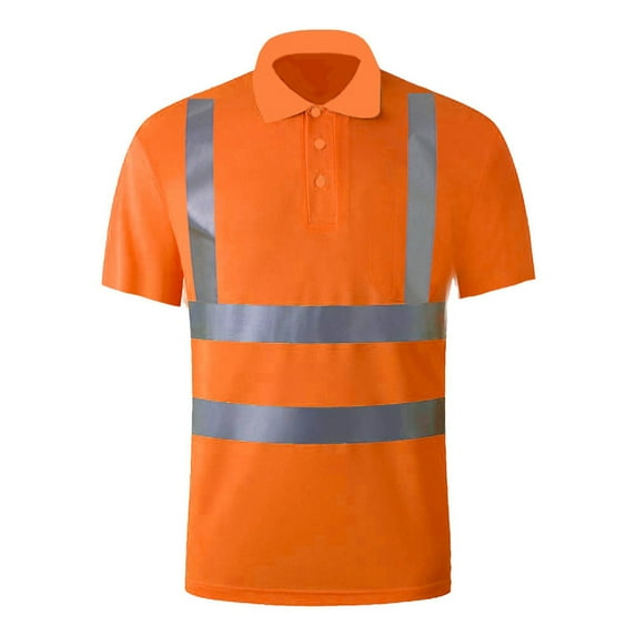 SXcggal High Visibility Sweatshirt For Men Pullover Hi Vis Hoodie Pullover Sweatshirt Reflective Short Sleeve Sweatshirt Tops