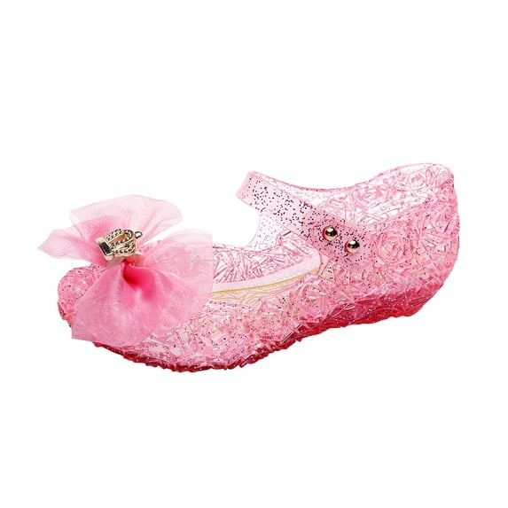SXcggal Jelly Shoes For Girls Birthday Sandals For Girls Toddler Glitter Sandals Dress Sandals Breathable Fashionable Indoor Shoes Kids Slippers