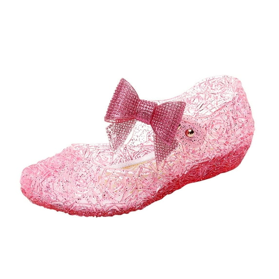 SXcggal Jelly Shoes For Girls Birthday Sandals For Girls Toddler Glitter Sandals Dress Sandals Breathable Lightweight Outdoor Walking Shoes
