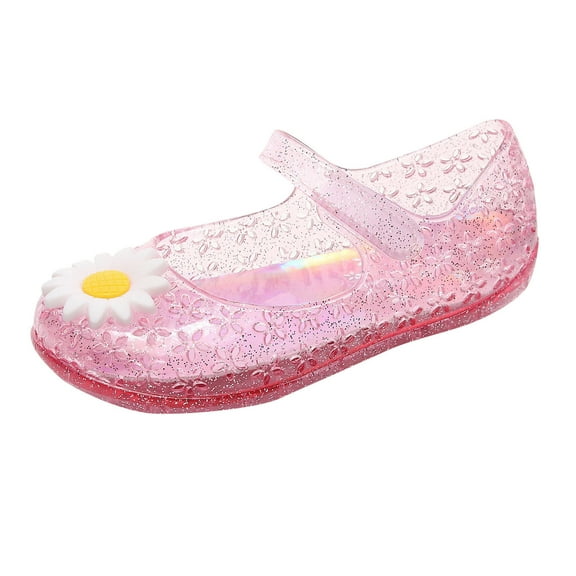 SXcggal Jelly Shoes For Girls Birthday Sandals For Girls Toddler Glitter Sandals Dress Sandals Lightweight Fashionable Cute Girls Daily Shoes