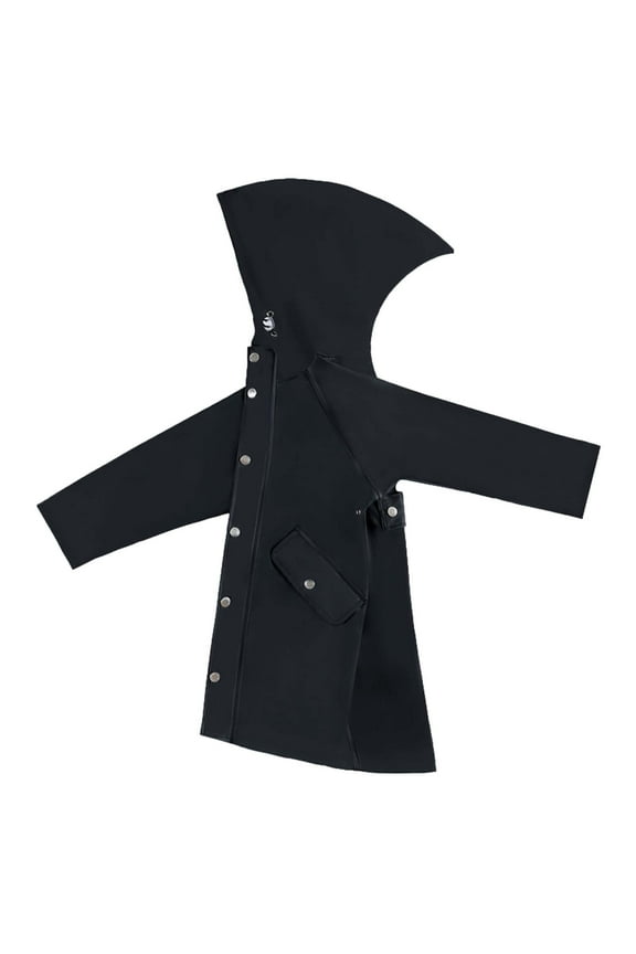 Kids Girls Boys Rain Jacket Lightweight Water Proof Raincoat Hooded Lined Long Windbreaker Fashionable Comfortable Casual Children Raincoat