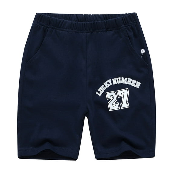 SXcggal Toddler Children Boys Pull On Cartoon Numbers Prints Pockets Sports Casual Pants Shorts Fashionable Handsome Leisure Children Trousers