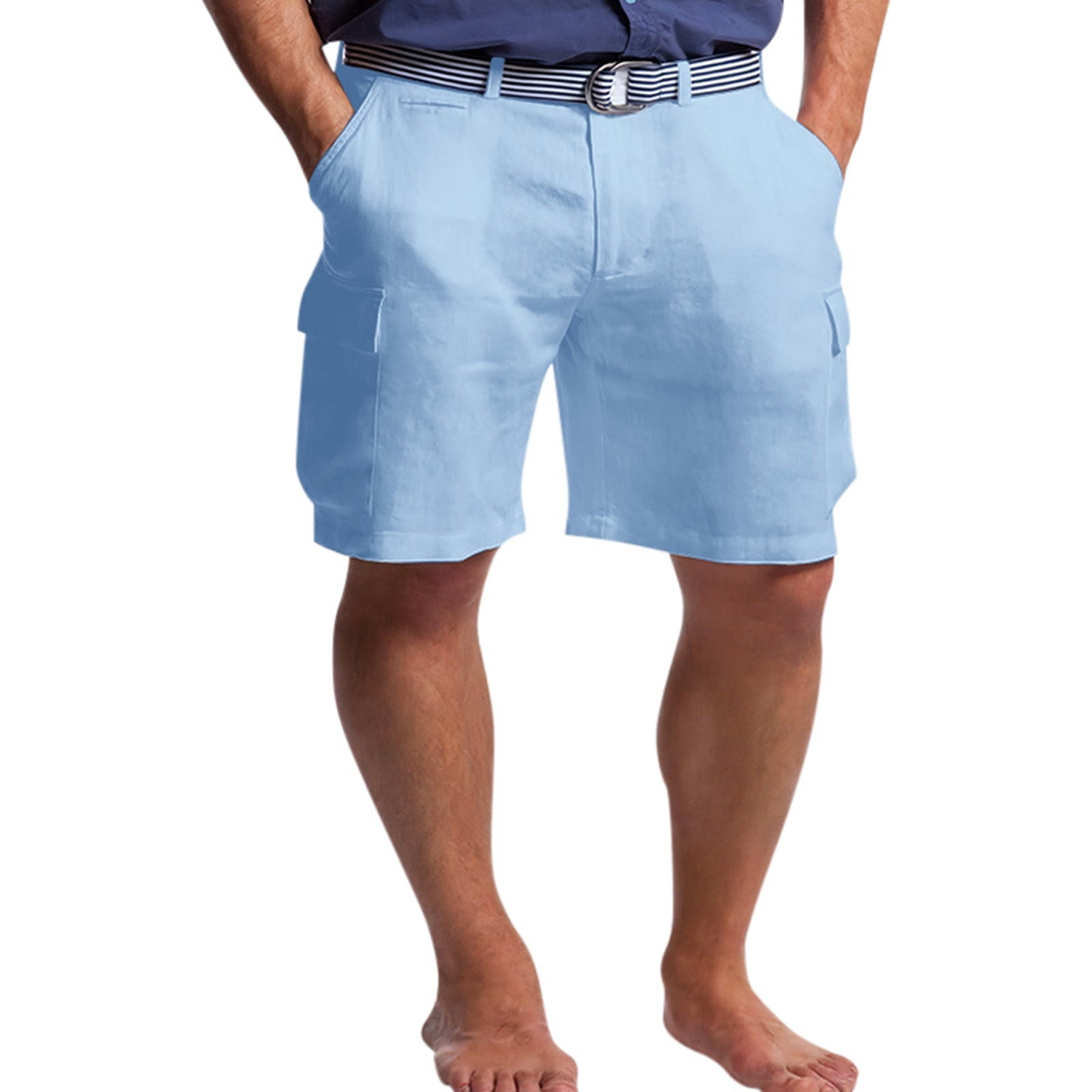 Men Pants Summer Touch Feel Fast Dry Slim Fit Simple Basic Trouser