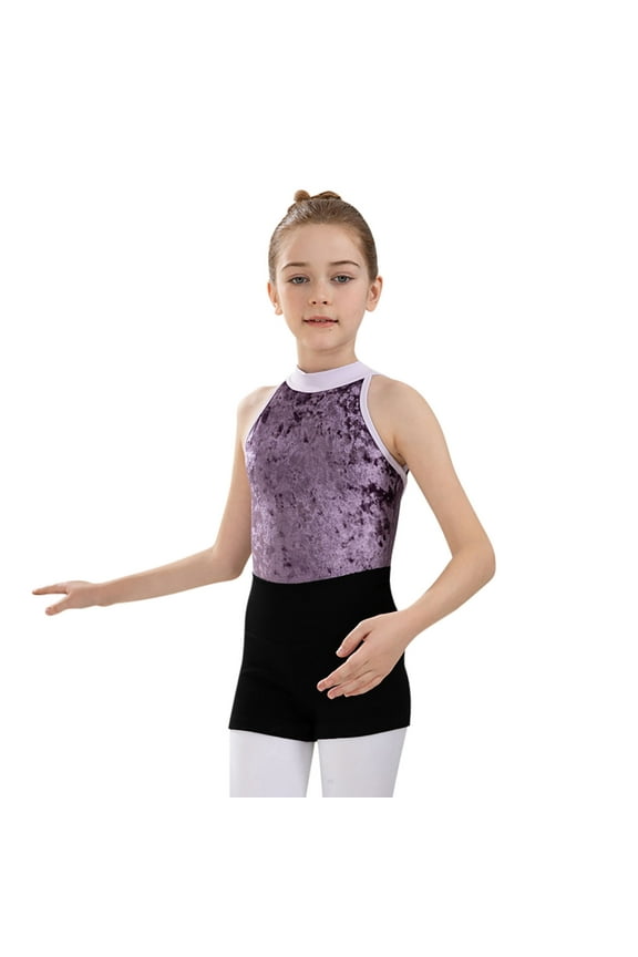 Girls' Summer Comfortable Training Dress Children's Performance Dress Latin Dance Dress Classical Dance Dress Set Gymnastics Outfit Fashionable Comfortable Girls Dress