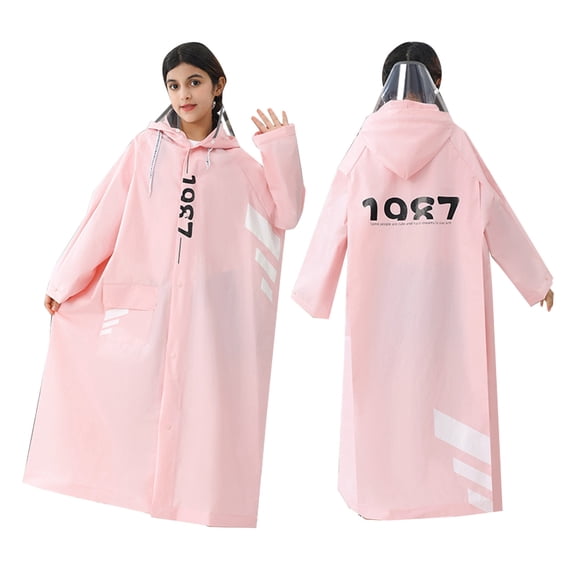 SXcggal Children's Raincoat Hidden Backpack Riding Rain Suit Long Large Children's School Poncho Fashionable Comfortable Casual Children Raincoat