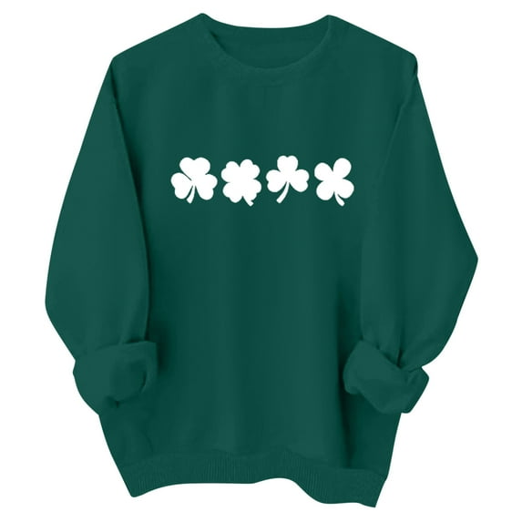 SXcggal St Patricks Day Sweatshirt Girl 2025 St Patrick'S Day Print Pullover Sweatshirts Crewneck Shirts Long Sleeve Outfits Leisure Fashionable Handsome Children Hoodie