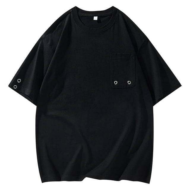 SXcggal Summer New Men's Personality Short Sleeved Crewneck T Shirt