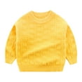 thumbnail image 1 of SXcggal Toddler Boys Girls Winter Long Sleeve Solid Color Knit Sweater Warm Sweater For Children Clothes Warm Beautiful Soft Girls Sweaters, 1 of 5