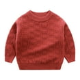thumbnail image 1 of SXcggal Toddler Boys Girls Winter Long Sleeve Solid Color Knit Sweater Warm Sweater For Children Clothes Warm stylish Soft Girls Tops, 1 of 6
