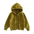 thumbnail image 1 of SXcggal Toddler Girls Boys Winter Hooded Jacquard Knit Sweater Base Warm Sweater Long Sleeve For Children Clothes Warm stylish Soft Girls Tops, 1 of 3