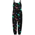 thumbnail image 1 of SXcggal Toddler Girls Sleeveless Suspenders Dinasour Prints Romper Jumpsuit Clothes Casual Fashionable Comfortable Girls Bodysuit, 1 of 4