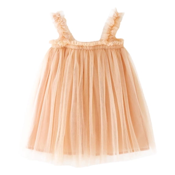 SXcggal Toddler Girls Sleeveless Tulle Holiday Party Dress Dance Party Princess Dresses Clothes Breathable Cute Casual Girl Dress