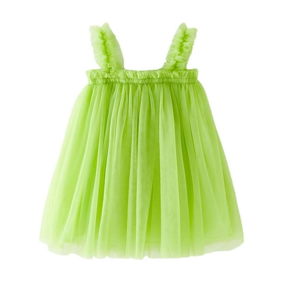 SXcggal Toddler Girls Sleeveless Tulle Holiday Party Dress Dance Party Princess Dresses Clothes Breathable Cute Casual Girl Dress