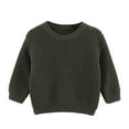 thumbnail image 1 of SXcggal Toddler Kids Baby Girl Boy Crewneck Long Sleeve Solid Sweater For Infant Knitted Sweater Autumn Winter Warm Pullover Tops Coat Jacket Warm stylish Soft Girls Tops, 1 of 4