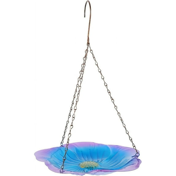 SXcggal Watering Station With Colorful Flower Design Windproof Bath Feeders Stable Cups erfly Puddler Water Station For Garden Yard Decor