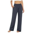 thumbnail image 1 of SXcggal Women's High Waisted Wide Leg Loose Casual Pants Sports Beach Vacation Comfortable Home Casual Pants Breathable Sporty Casual Women's Yoga Pants, 1 of 6
