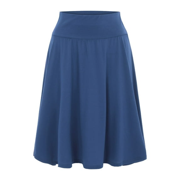 SXcggal Women's Solid Color Casual High Waist Elastic Half Body Skirt Fashionable Comfortable Women's Skirt