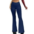 thumbnail image 1 of SXcggal Women's Tight Fitting Dance Wide Leg Pants Raising High Waisted Casual Bell Bottom Pants Fitness Sports Yoga Pants Breathable Sporty Casual Women's Yoga Pants, 1 of 5