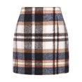 thumbnail image 1 of SXcggal Womens High Waist Plaid Skirt Bodycon Pencil Wool Mini Skirts Fashionable Comfortable Casual Women's Skirt, 1 of 4