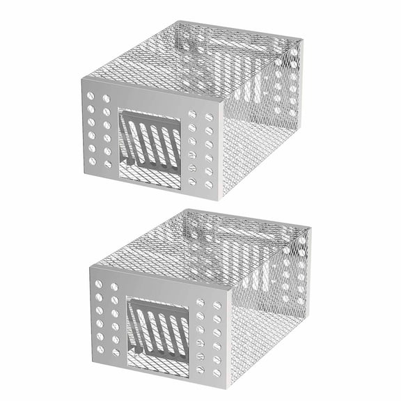 SXlianshun-Stainless Steel Automatic Mousetrap,Mouse Trap, Automatic Mouse Trap, Easy to Set Mice Catcher for Indoor and Outdoor