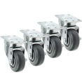 thumbnail image 1 of SY America 3" 4 Pack Caster w/ Gray Polyurethane Wheel Top Annular Plate, Top Plate Caster, 1200 lbs Total Capacity (3 inches pack of 4, Swivel), 1 of 5